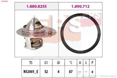Produktbild von EPS Thermostat Kühlmittel 87°C für CITROËN C4 AIRCROSS passend für PEUGEOT 4008 SUV