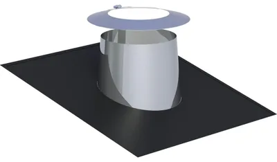 Produktbild von Jeremias DWECO 20 Dachdurchführung 160mm Elastomerrand Wetterkragen 5-15 Grad Edelstahl Schornstein Abgassystem