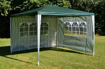 Obrázek produktu pro Zahradní párty stan - zelený 3 x 3 m + 2 boční stěny