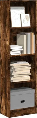 Image de Maison Exclusive - Bibliothèque en chêne fumé 40x24x143 cm Matériau dérivé du bois