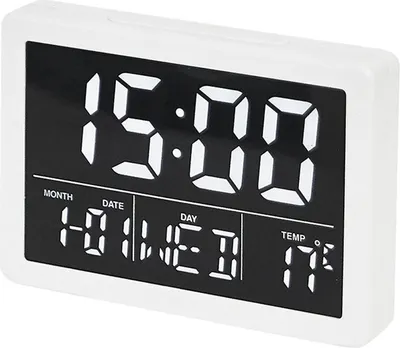 Produktbild von Großer LED-Wecker im schlichten Design, praktischer multifunktionaler Nachttischwecker,style1