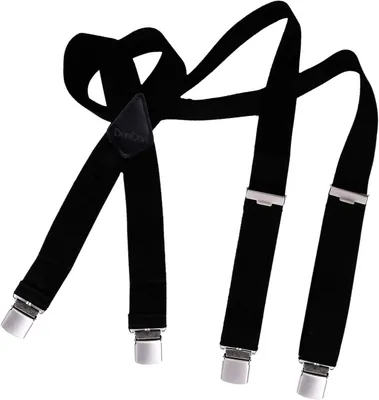 Productafbeelding van Heren bretels 3.5 cm breed met 4 extra sterke matte clips in X-vorm