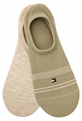 Produktbild von Tommy Hilfiger - No-Show-Socken für Herren (2er-Pack) NA1580 (39 EU - 42 EU) (Hellbeige/Haferflocken)