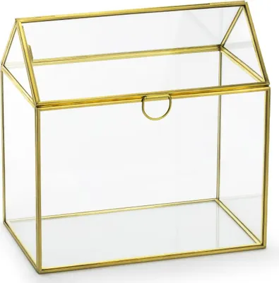 Produktbild von Enveloppendoos Huwelijk Glas Gold mit 13x21x21cm