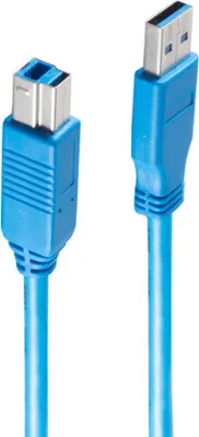 Obrázok produktu pre shiverpeaks 3 m USB 3.0, 3 m, USB A, USB B, USB 3.2 Gen 1 (3.1 Gen 1), Samec/samec, Modrá