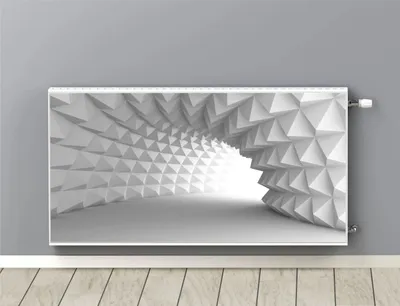 Productafbeelding van Magnetische radiatoromsluiting, wit, 3D-tunneldesign, 60x100 cm
