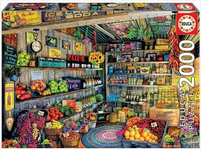 Immagine prodotto di Puzzle Educa - A Stewart: Il mercato contadino, 2000 pezzi, con colla