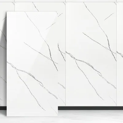 Produktbild von Jayseuw 0,72m² PVC Wandverkleidung Wandpaneelen Marmoroptik, Bad & Küche , Alternative zu Fliesen & Marmor, 120x60cm, Bad & Küchenfliese, Weiß