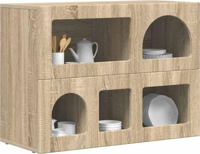 Zdjęcie produktu dla vidaXL Kredens dąb sonoma 80,5 x 35 x 59 cm materiał drewnopochodny