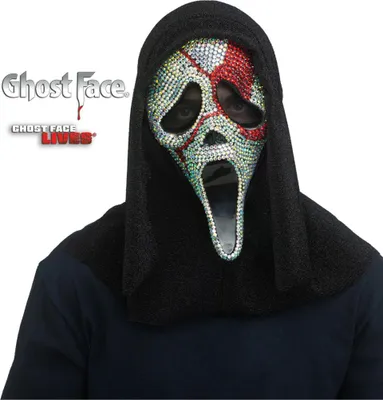 Produktbild von Ghost Face blutige Bling Strassstein Maske