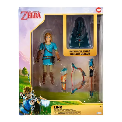 Produktbild von Jakks Pacific The Legend of Zelda: Breath of the Wild Link Actionfigur 10 cm JPA406032