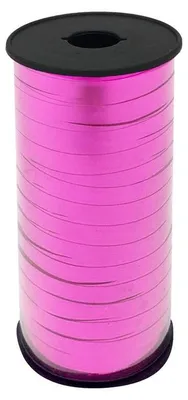 Produktbild von Geschenkband / Ballonband / Polyband / Kräuselband - metallic pink 92m