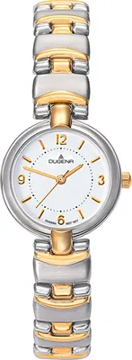 Produktbild von Dugena 2009212 Damen-Armbanduhr, Edelstahl-Gehäuse, Metall-Armband
