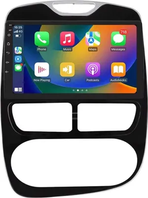 Image de Autoradio avec Bluetooth et CarPlay pour Renault Clio (2012-2016) – Compatible avec Apple et Android – Système stéréo avec système de navigation – 2 Go de RAM, 64 Go d'espace de stockage