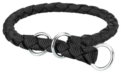 Obrázek produktu pro Trixie Nylonový obojek kulatý CAVO - černý Velikost: L:47-55cm/18mm