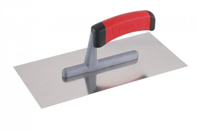 Produktbild von Glättkelle Edelstahl mit Softgriff 280 x 130 mm, rostfrei Glätter Glättekelle 28 x 13