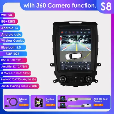 Productafbeelding van 12,5 inch Android Multimedia Speler - Auto Radio - Navigatiesysteem - Touchscreen - Draadloze CarPlay