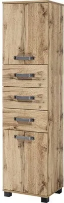 Produktbild von Hochschrank Möbelpartner Milan 400 BxHxT 40,3 x 163,7 cm x 32 cm Frontfarbe eiche natur