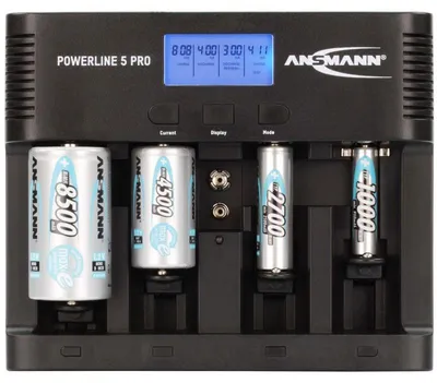 Obrázek produktu pro Ansmann Powerline 5 Pro Univerzální rychlonabíječka LCD s indikátorem kapacity