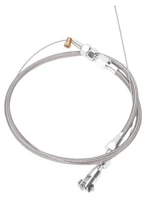 Imagen del producto de Cable de acelerador de acero inoxidable, ajustable, de alta resistencia y resistente a la corrosión, de ajuste universal para la mayoría de los pedales de acelerador, de 24 pulgadas de longitud