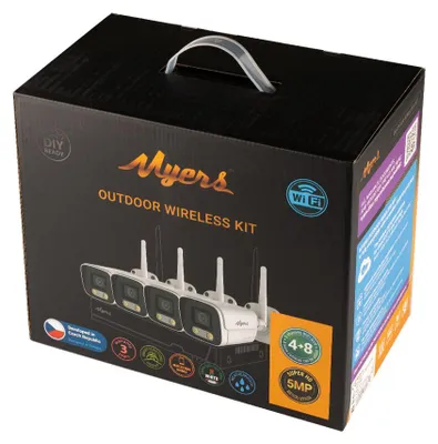 Zdjęcie produktu dla Zestaw monitoringu Wi-Fi 5MP z 4 kamerami Bullet i 8-kanałowym NVR