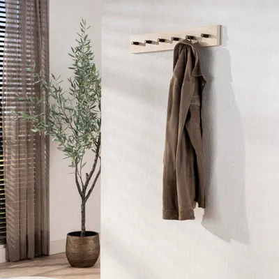 Produktbild von Hoyz Collection - Travino Garderobenständer mit 6 Haken - Travertinkeramik