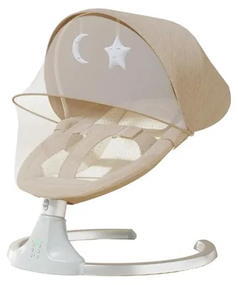 Obrázek produktu pro Houpací křeslo pro miminka – M3, vhodné pro novorozence – 0–36 měsíců – do 20 kg – ergonomické sedadlo – bezpečnostní pás – barva khaki