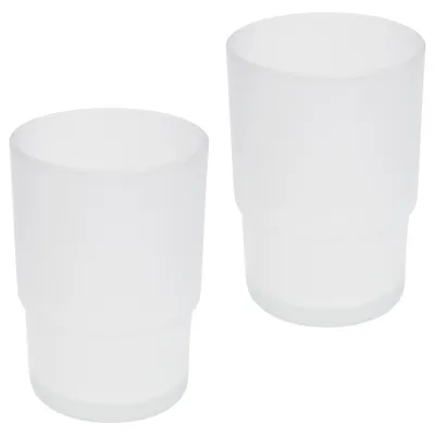 Image de bremermann Série salle de bains PIAZZA & LUCENTE - gobelet en verre de rechange, set de 2 pour porte-gobelets & porte-gobelets doubles, en verre satiné