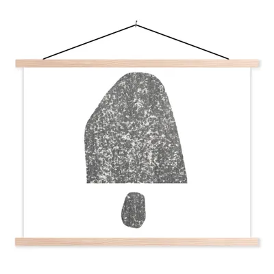 Produktbild von MuchoWow® Textilposter Minimalismus - Abstrakt - Design 120x90 cm mit holzfarbenen Rahmen - Magnetisch