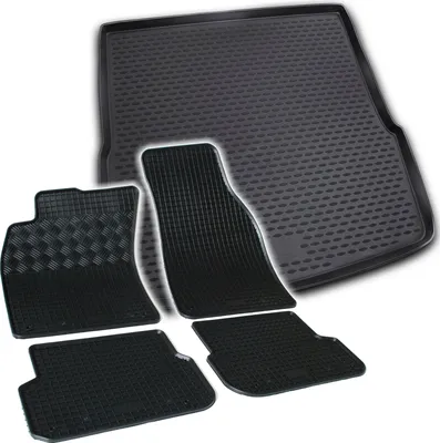 Produktbild von Gummi Kofferraumwanne + Fußmatten Set für Audi A6 4F Avant + Allroad + Quattro