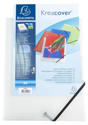 Obrázek produktu pro Exacompta 25x Sammelmappe A4 PP 3 Flaps + Gummizug violett Transparent 55188E
