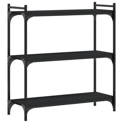 Zdjęcie produktu dla vidaXL Regał na książki 3 półki Czarny 80x30x86 cm Materiał drewnopochodny