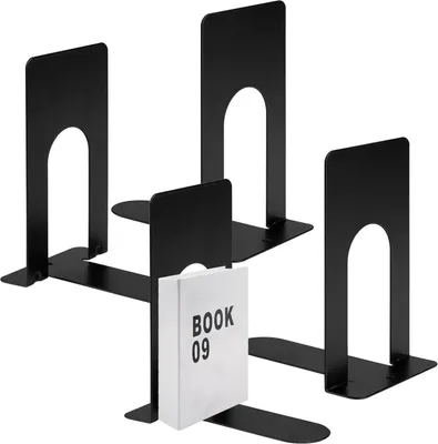 Image de Serre-livres métallique 80x70x130mm noir porte livre étagère enfant école bibliothèque