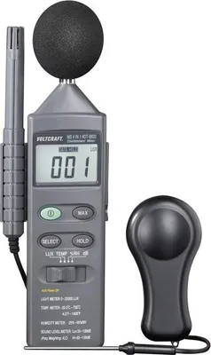 Immagine prodotto di Voltcraft DT 8820 Misuratore ambientale, temperatura, umidità, illuminamento e livello sonoro (DT 8820)