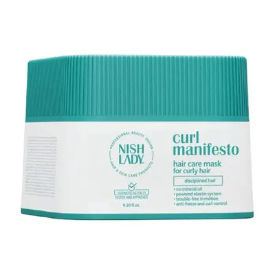 Produktbild von Nishlady Curl Manifesto Hair Care Maske 275 ml – Intensive Haarmaske für lockiges & welliges Haar – Feuchtigkeit, Lockendefinition, Anti-Frizz