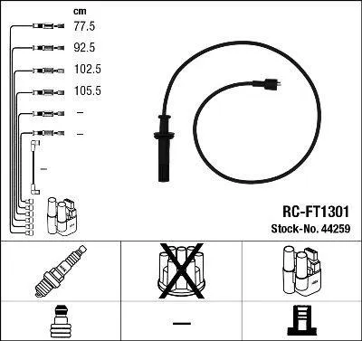 Produktbild von NGK 44259 Zündkabelsatz Zündleitungssatz für ALFA ROMEO 155 (167)
