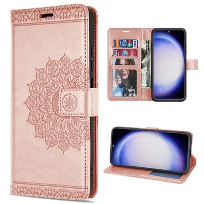Produktbild von Hülle für Samsung Galaxy S23 FE Handy Tasche Case Schale Flip Cover Handyhülle Mandala Rosegold