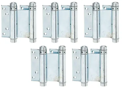 Image de Charnière de porte battante Alberts 852542, zinguée bleu par galvanisation, hauteur 100 mm, lot de 5