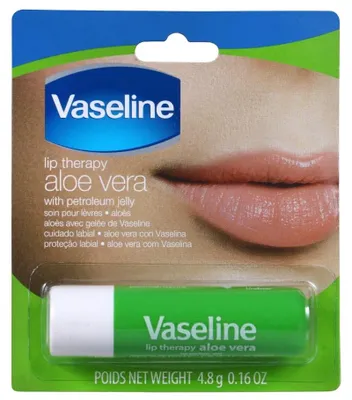 Produktbild von Lippenbalsam, Vaseline, Lippenpflege und Feuchtigkeitspflege, aus reiner Vaseline, 4.8gr, Aloe Vera