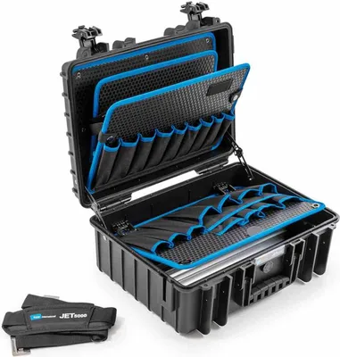 Produktbild von B&W Tough Case Type JET5000 schwarz mit Taschen Inlay