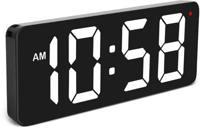 Obrázok produktu pre Veľké digitálne LED hodiny, biele, 12/24 hodín, automatické
