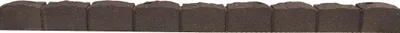 Produktbild von FORTENA Gartenpalisade Beeteinfassung Rasenkante Beetumrandung 120 cm Braun Gummi Beetkante