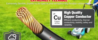 Zdjęcie produktu dla Przedłużacz – do użytku zewnętrznego – 5 m – 3G1,5 mm² – IP44 – 16 A 250 V – Wytrzymały kabel gumowy – Wtyk CEE / Gniazdo IEC