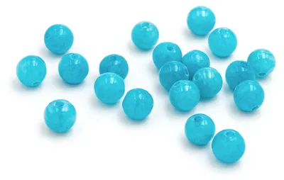Produktbild von Vintageparts Jadeperlen gefärbt türkis Ø 6mm, 20 Stück