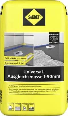 Produktbild von SAKRET Universal-Ausgleichsmasse 1-50 mm 25 kg Sack