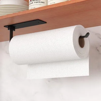 Produktbild von Famanu Küchenrollenhalter Praktisch und Selbstklebend - Schwarz
