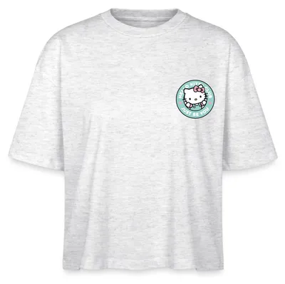 Produktbild von Spreadshirt Hello Kitty Club Just Be You Boxy Shirt Damen, S, Weiß meliert