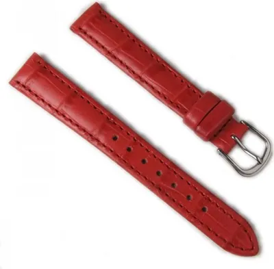 Produktbild von Minott Ersatzband Uhrenarmband Leder Louis-Print  rot 14mm
