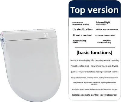 Obrázek produktu pro Inteligentní toaletní sedátko, ohřev na konstantní teplotu, multifunkční bidet, tvar U, EU zástrčka