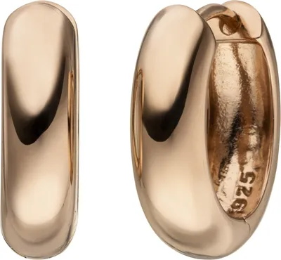 Produktbild von JOBO Creolen oval 925 Silber rotgold vergoldet Ohrringe